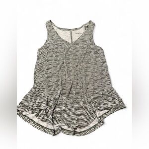 Merona Black and White Patterned Tank Top